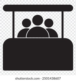 Ilustración vectorial del icono del stand de ventas, EPS10.