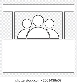 Verkaufsstand-Symbol, Vektorgrafik, EPS10.