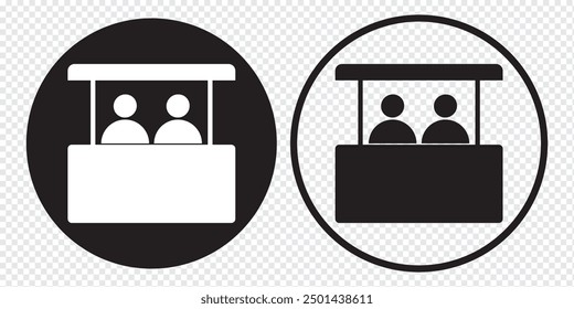 Sales booth icon Vector illustration, EPS10.