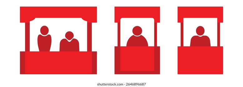 Ilustração do vetor do ícone do estande de vendas