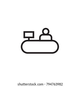 Sales booth icon Vector illustration, EPS10.