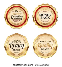 Sales business promotion gold labels 