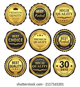 Sales business promotion golden labels collection
