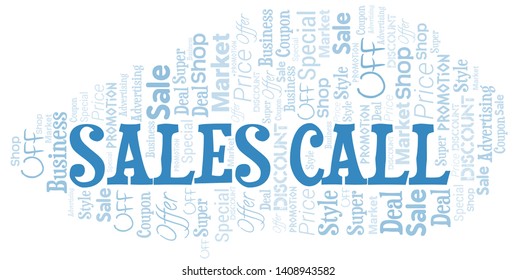 Sales Call Word Cloud. Wordcloud Made With Text.