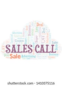 Sales Call Word Cloud. Wordcloud Made With Text.