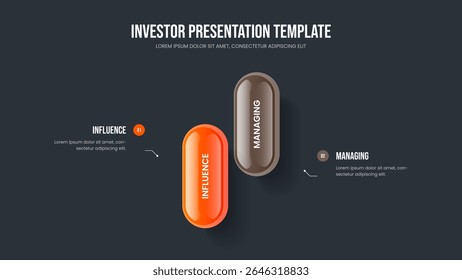 Layout de Apresentação de Slides Infográfico do Elemento da Campanha de Vendas 2. Modelo De Apresentação De Diagrama De Opção Dois De Proposta Visual. Ilustração de vetor de design de quadro de perfil empresarial.