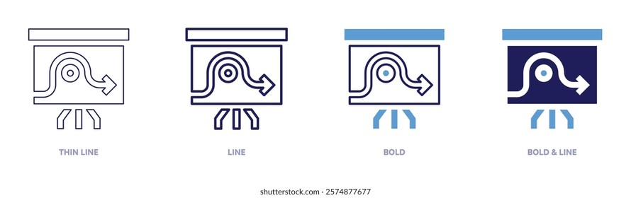 Sales campaign icon in 4 different styles. Thin Line, Line, Bold, and Bold Line. Duotone style. Editable stroke.
