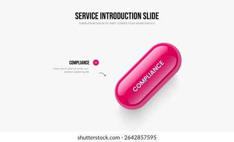 Sales Campaign One Option Diagram Slide Design. Company Development 1 Element Infographic Frame Template. Project Introduction Slideshow Layout Vector Illustration.