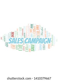 Sales Campaign Word Cloud. Wordcloud Made With Text.