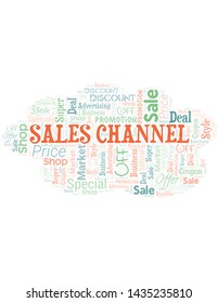 Sales Channel Word Cloud. Wordcloud Made With Text.