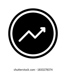 Sales Chart, Business Growth Solid Glyph Icon