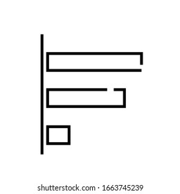 Sales chart line icon, concept sign, outline vector illustration, linear symbol.