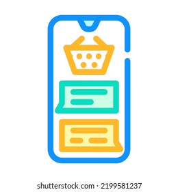 sales chat support color icon vector. sales chat support sign. isolated symbol illustration