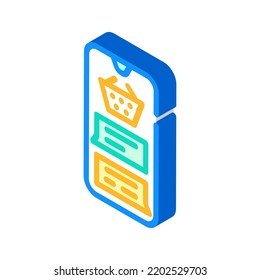 sales chat support isometric icon vector. sales chat support sign. isolated symbol illustration