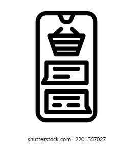 vector de icono de línea de asistencia de chat de ventas. signo de soporte de chat de ventas. símbolo de contorno aislado ilustración negra