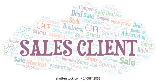 Sales Client Word Cloud. Wordcloud Made With Text.