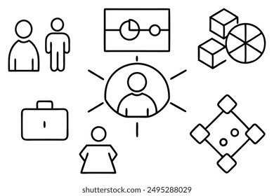 Sales Collaboration Tools Art Effective Communication Through Elegant Line Illustrations