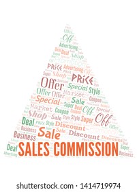 Sales Commission Word Cloud. Wordcloud Made With Text.