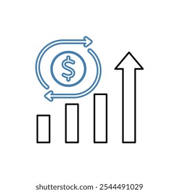 sales concept line icon. Simple element illustration. sales concept outline symbol design.