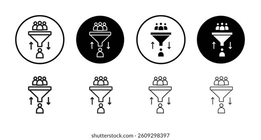 sales conversion icon Black and white logo