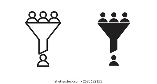 Icono de conversión de ventas logotipo plano en blanco y negro