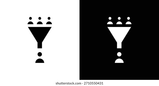 sales conversion icon line art editable stroke and solid collection for app design