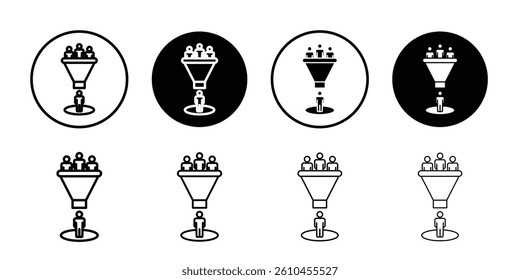 sales conversion icon logo set vector