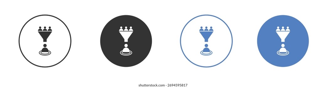 sales conversion icon. Silhouette Icon in black and white flat style. Eps10