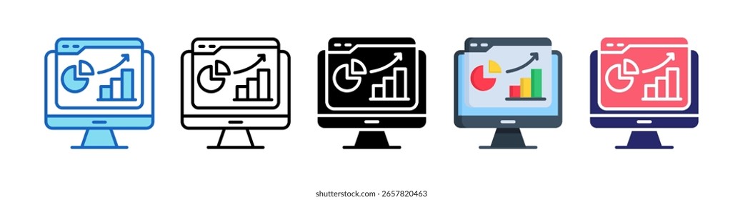Sales Dashboard Icon Multiple Style Set Collection.