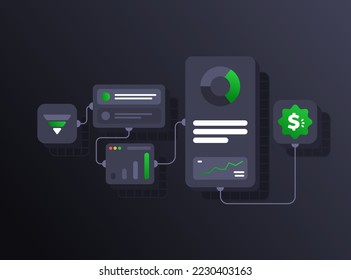 Sales Data Analytics Vector Banner