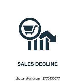 Sales Decline Icon. Simple Element From Crisis Collection. Creative Sales Decline Icon For Web Design, Templates, Infographics And More