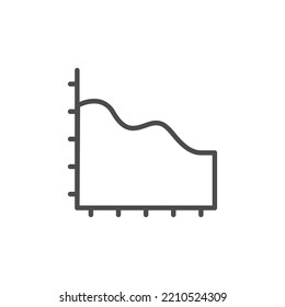 Sales Decrease Chart Icon, Declining Graph Icon, Chart Decrease Icon