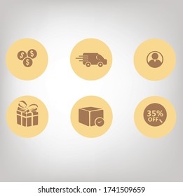 Sales Delivery gift vector symbol icons 