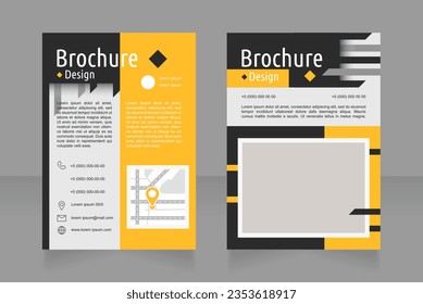 Sales department contact info blank brochure design. Template set with copy space for text. Premade corporate reports collection. Editable 2 paper pages. Ubuntu Condensed, Arial Regular fonts used