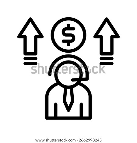 Sales Department icon line vector illustration