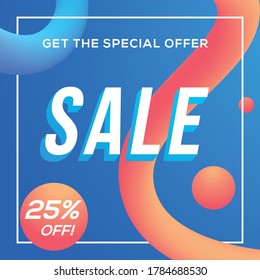 sales discount banner template vector