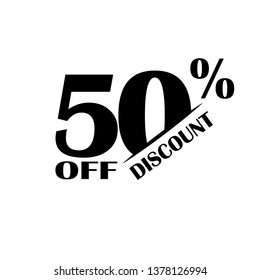 Sales discount icon. Special offer price. 50 percent - Vector