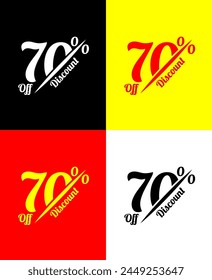 Sales discount icon special offer price 70 percent suitable for sales promotion and etc
