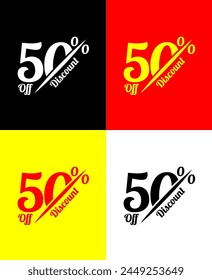 Sales discount icon special offer price 50 percent suitable for sales promotion and etc