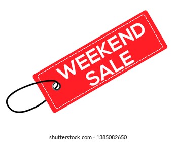 Sales discounts for weekend all seasonal advertising , Set as price tag, labels, white  background illustration.