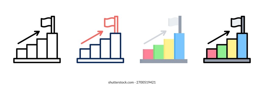 Sales Drive icon set multiple style collection