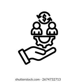 Vektorgrafik mit dem Symbol "Sales Enablement"