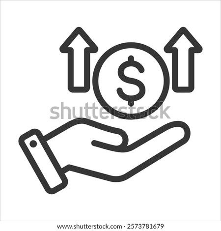 Sales Enablement Outline Icon Vector Illustration