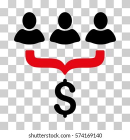 Sales Filter icon. Vector illustration style is flat iconic bicolor symbol, intensive red and black colors, transparent background. Designed for web and software interfaces.