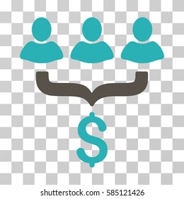 Sales Filter icon. Vector illustration style is flat iconic bicolor symbol, grey and cyan colors, transparent background. Designed for web and software interfaces.