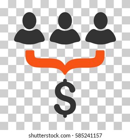Sales Filter icon. Vector illustration style is flat iconic bicolor symbol, orange and gray colors, transparent background. Designed for web and software interfaces.