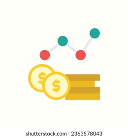 sales flat icon, isolated icon in light background, perfect for website, blog, logo, graphic design, social media, UI, mobile app