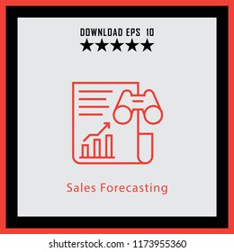 Sales Forcasting  line icon