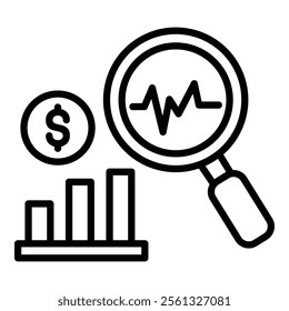 Sales Forecast Icon Element For Design