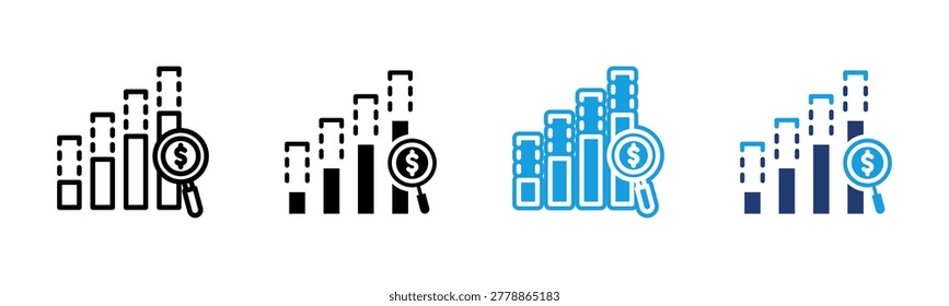 Sales Forecast icon multiple style collection